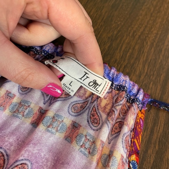 It Girl tank Multicolor Stripe Sz L - Picture 10 of 16